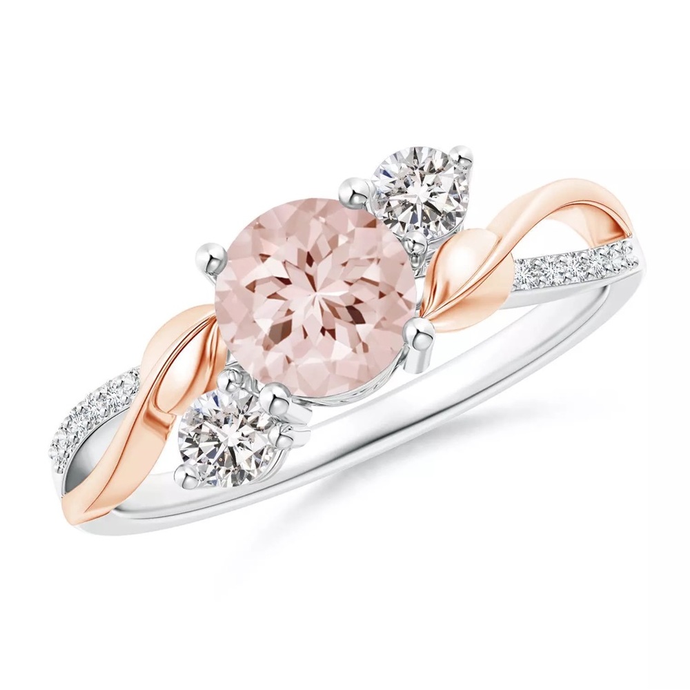 New 925 Silver Sweet Twisted Dainty Diamond Ring
